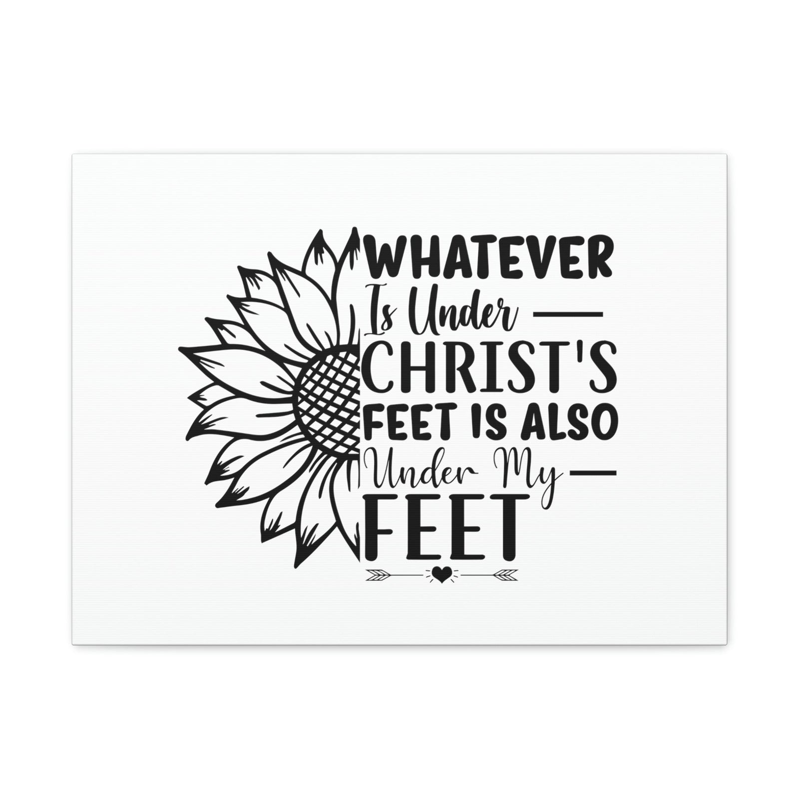 Scripture Walls Under Christ's Feet Ephesians 1:22 Sunflower Christian Wall Art Bible Verse Print Ready to Hang Unframed-Express Your Love Gifts