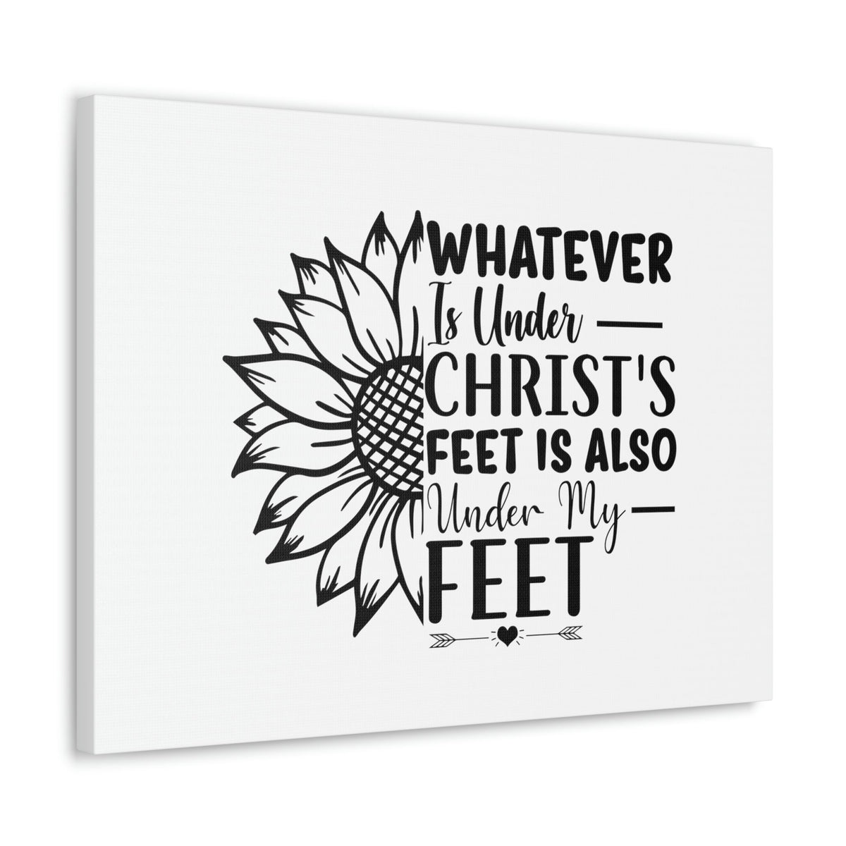 Scripture Walls Under Christ's Feet Ephesians 1:22 Sunflower Christian Wall Art Bible Verse Print Ready to Hang Unframed-Express Your Love Gifts