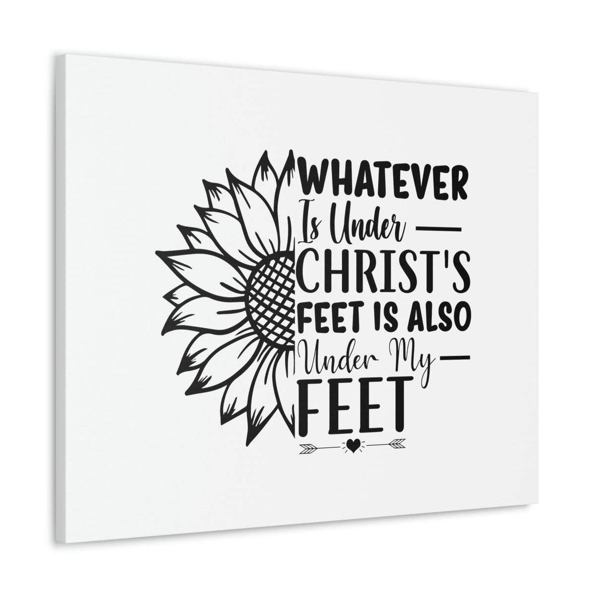 Scripture Walls Under Christ's Feet Ephesians 1:22 Sunflower Christian Wall Art Bible Verse Print Ready to Hang Unframed-Express Your Love Gifts