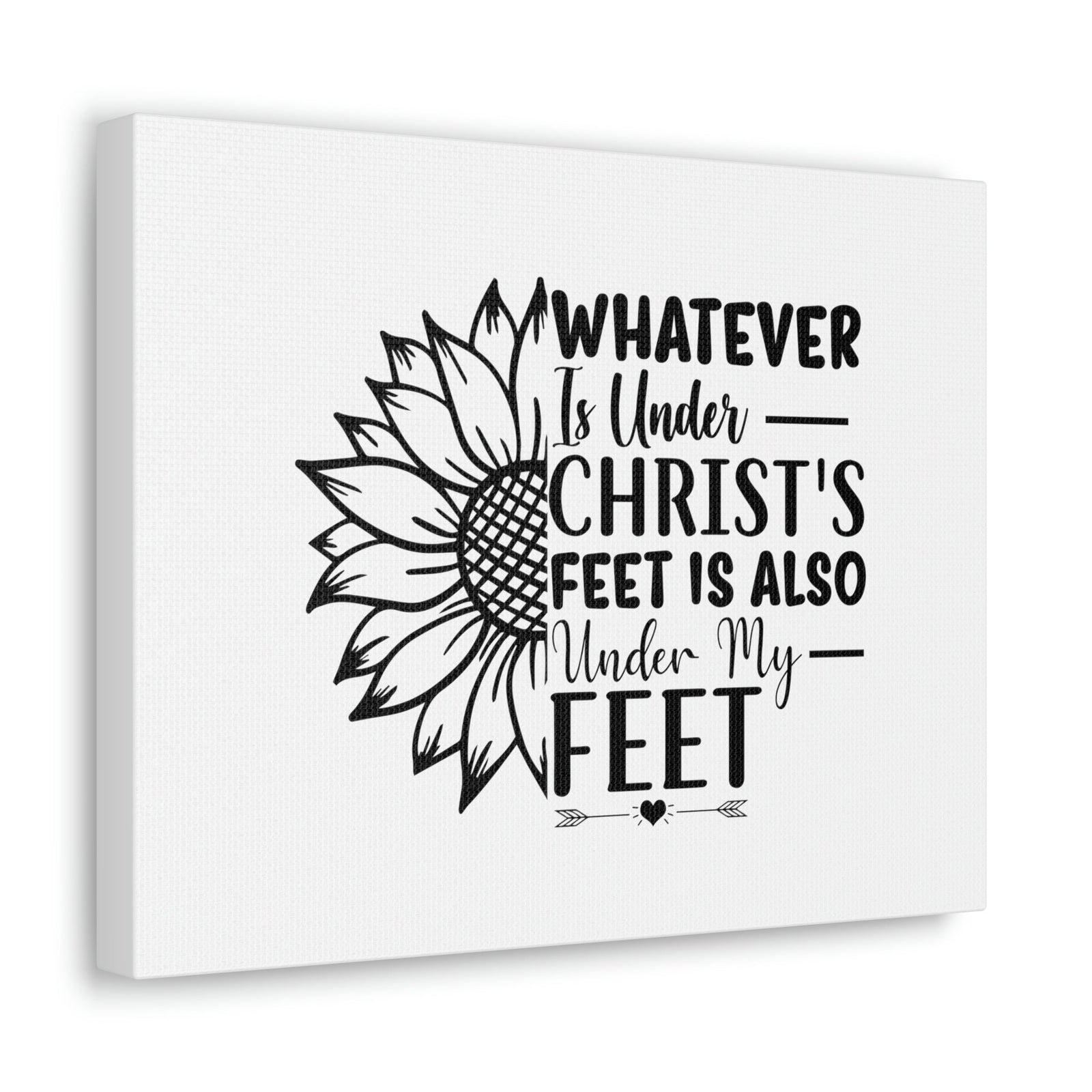 Scripture Walls Under Christ's Feet Ephesians 1:22 Sunflower Christian Wall Art Bible Verse Print Ready to Hang Unframed-Express Your Love Gifts