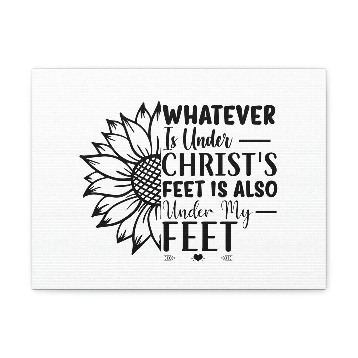 Scripture Walls Under Christ's Feet Ephesians 1:22 Sunflower Christian Wall Art Bible Verse Print Ready to Hang Unframed-Express Your Love Gifts