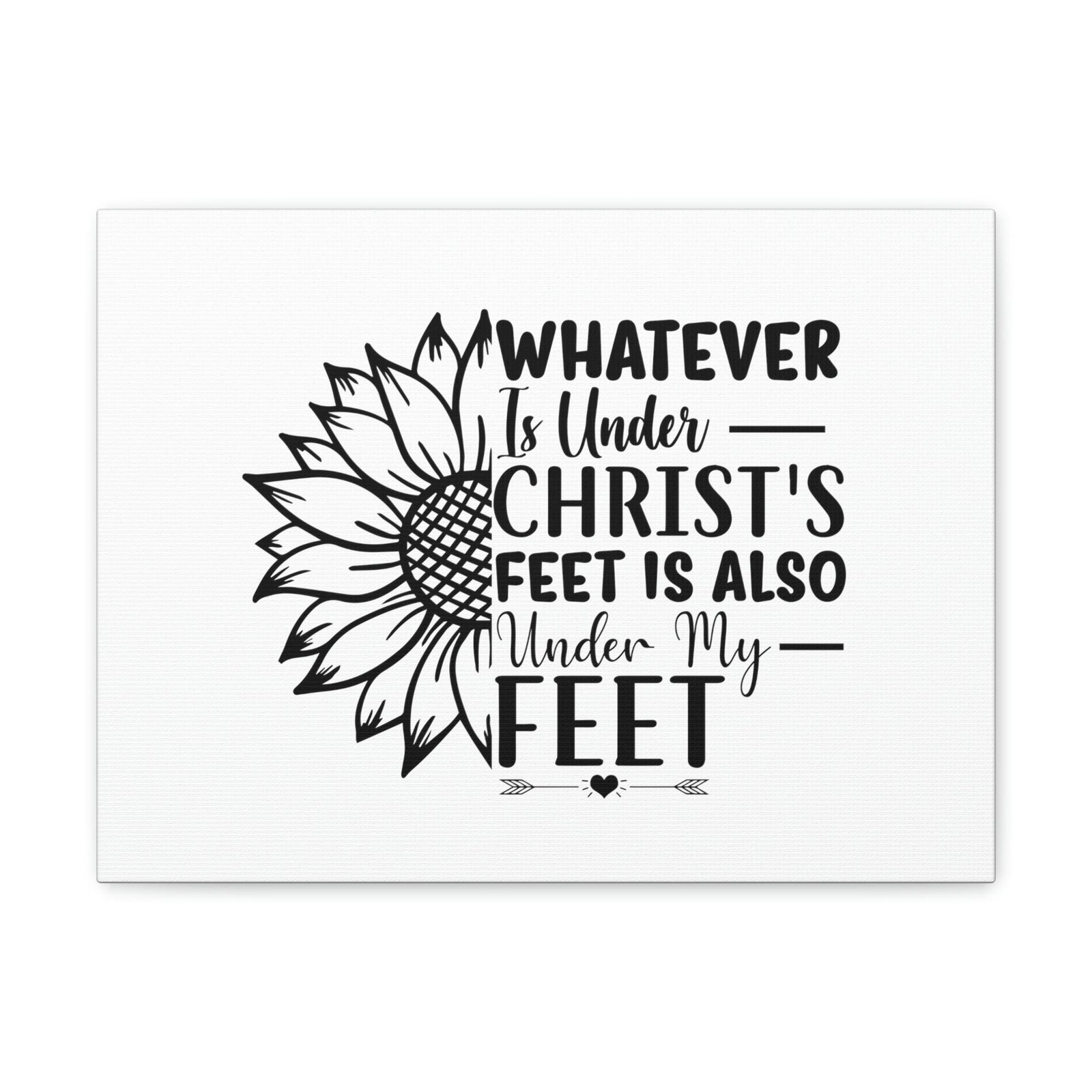 Scripture Walls Under Christ's Feet Ephesians 1:22 Sunflower Christian Wall Art Bible Verse Print Ready to Hang Unframed-Express Your Love Gifts