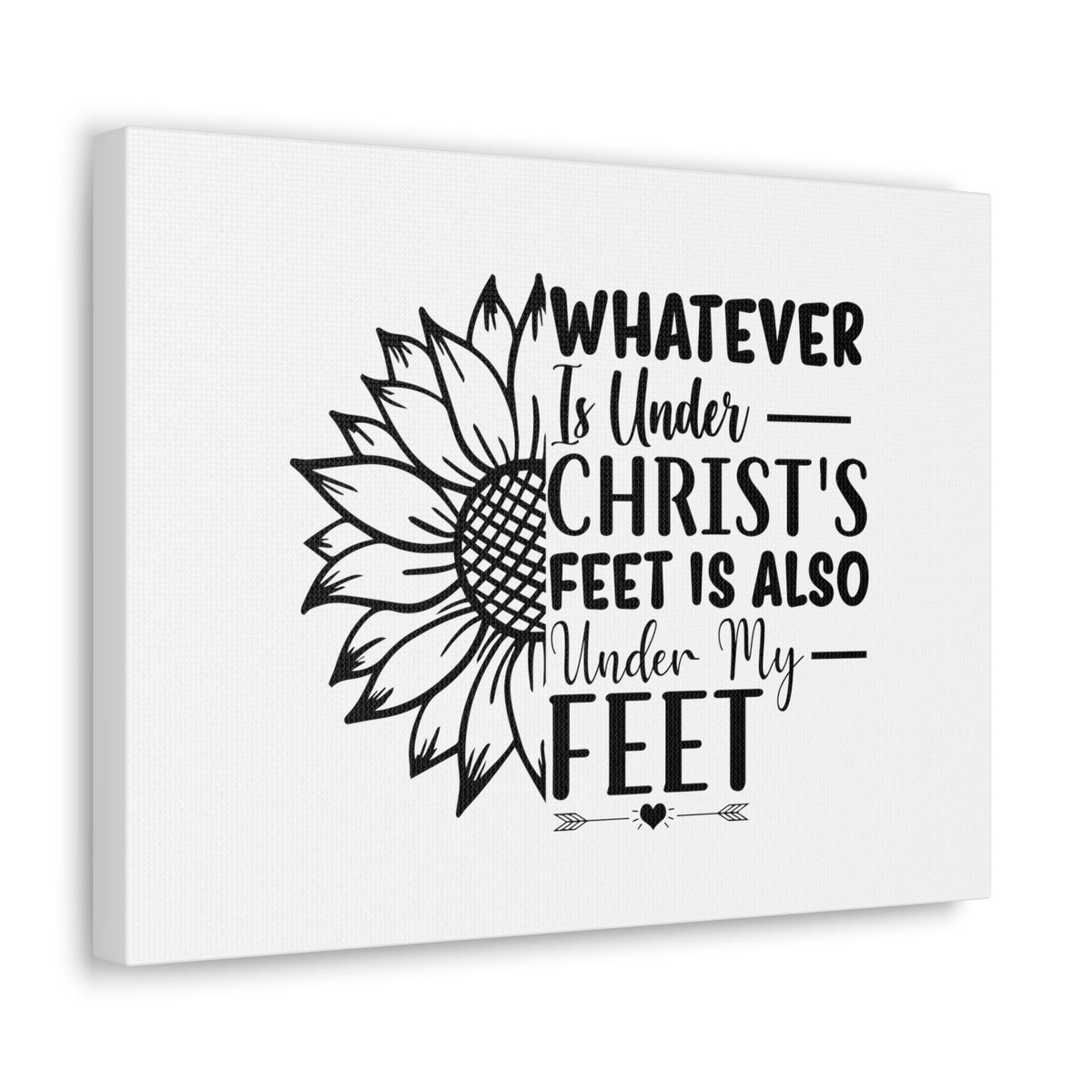 Scripture Walls Under Christ's Feet Ephesians 1:22 Sunflower Christian Wall Art Bible Verse Print Ready to Hang Unframed-Express Your Love Gifts