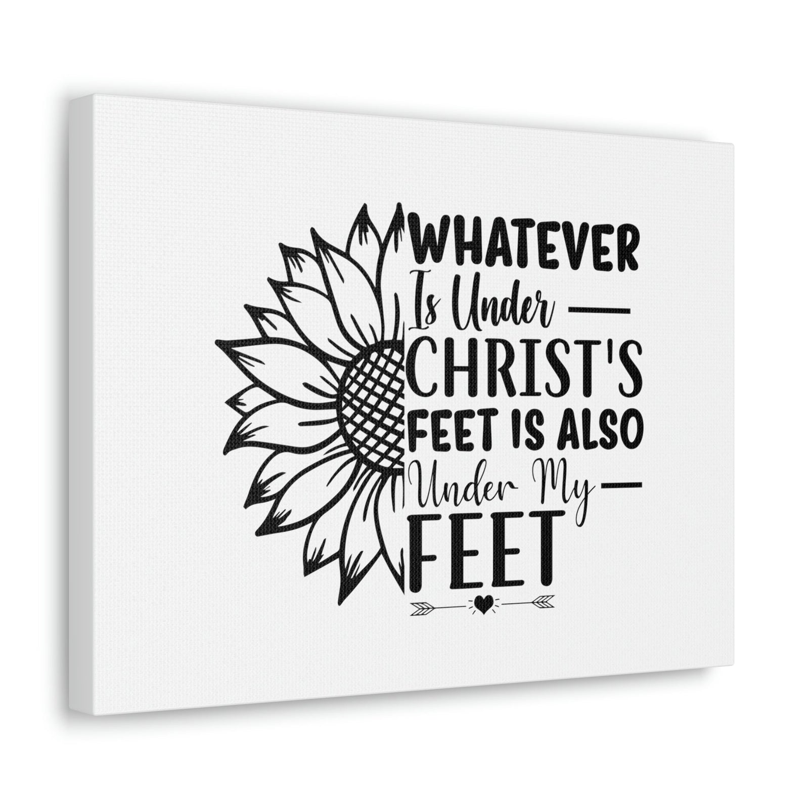 Scripture Walls Under Christ's Feet Ephesians 1:22 Sunflower Christian Wall Art Bible Verse Print Ready to Hang Unframed-Express Your Love Gifts