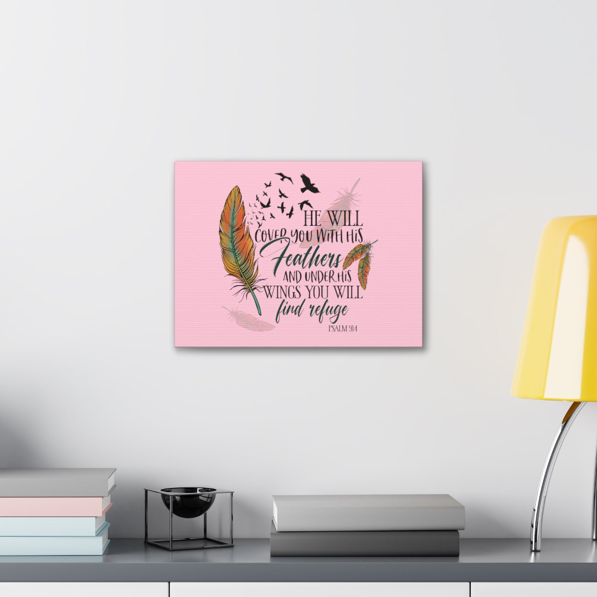 Scripture Walls Under His Wings Psalm 19:4 Christian Wall Art Bible Verse Print Ready to Hang Unframed-Express Your Love Gifts