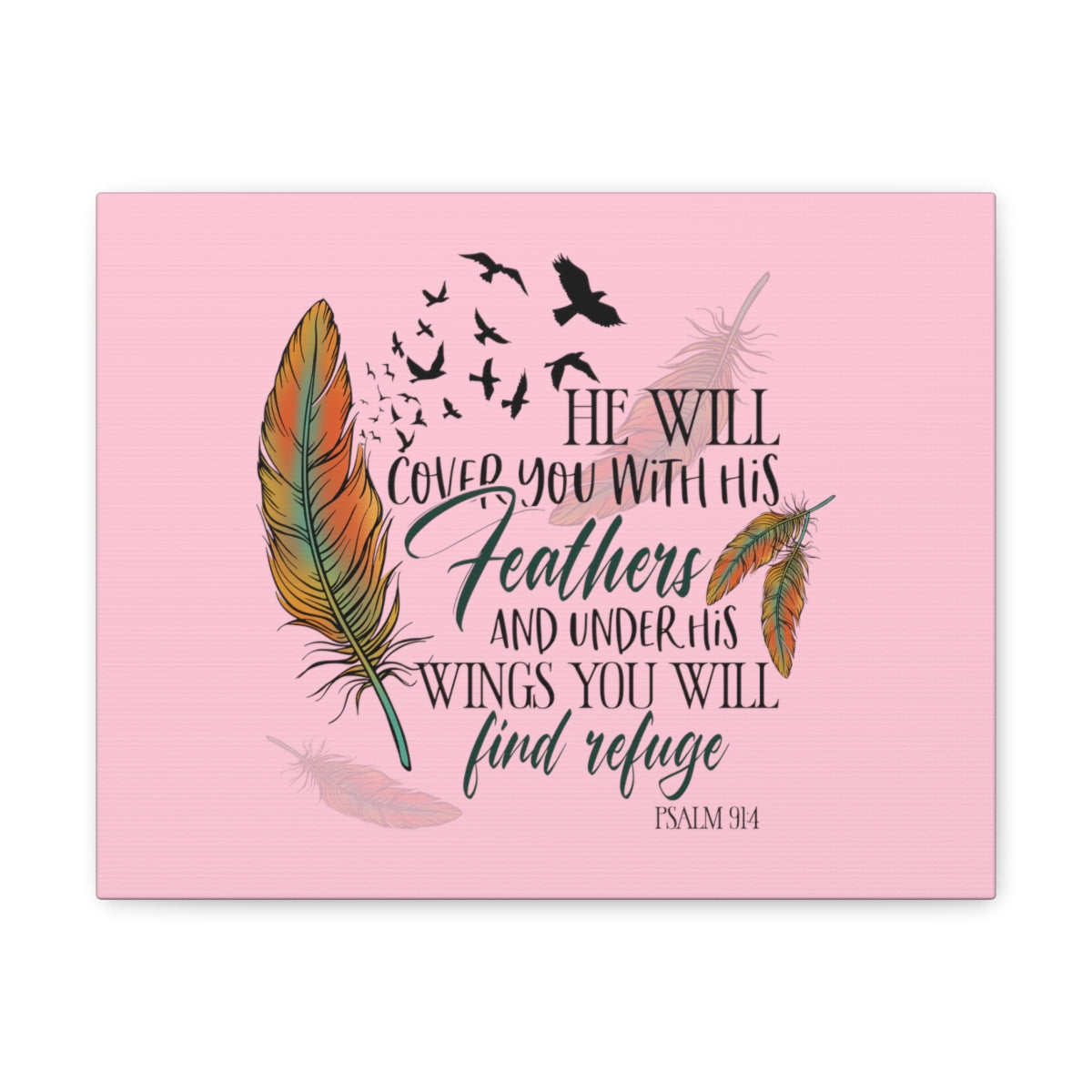 Scripture Walls Under His Wings Psalm 19:4 Christian Wall Art Bible Verse Print Ready to Hang Unframed-Express Your Love Gifts
