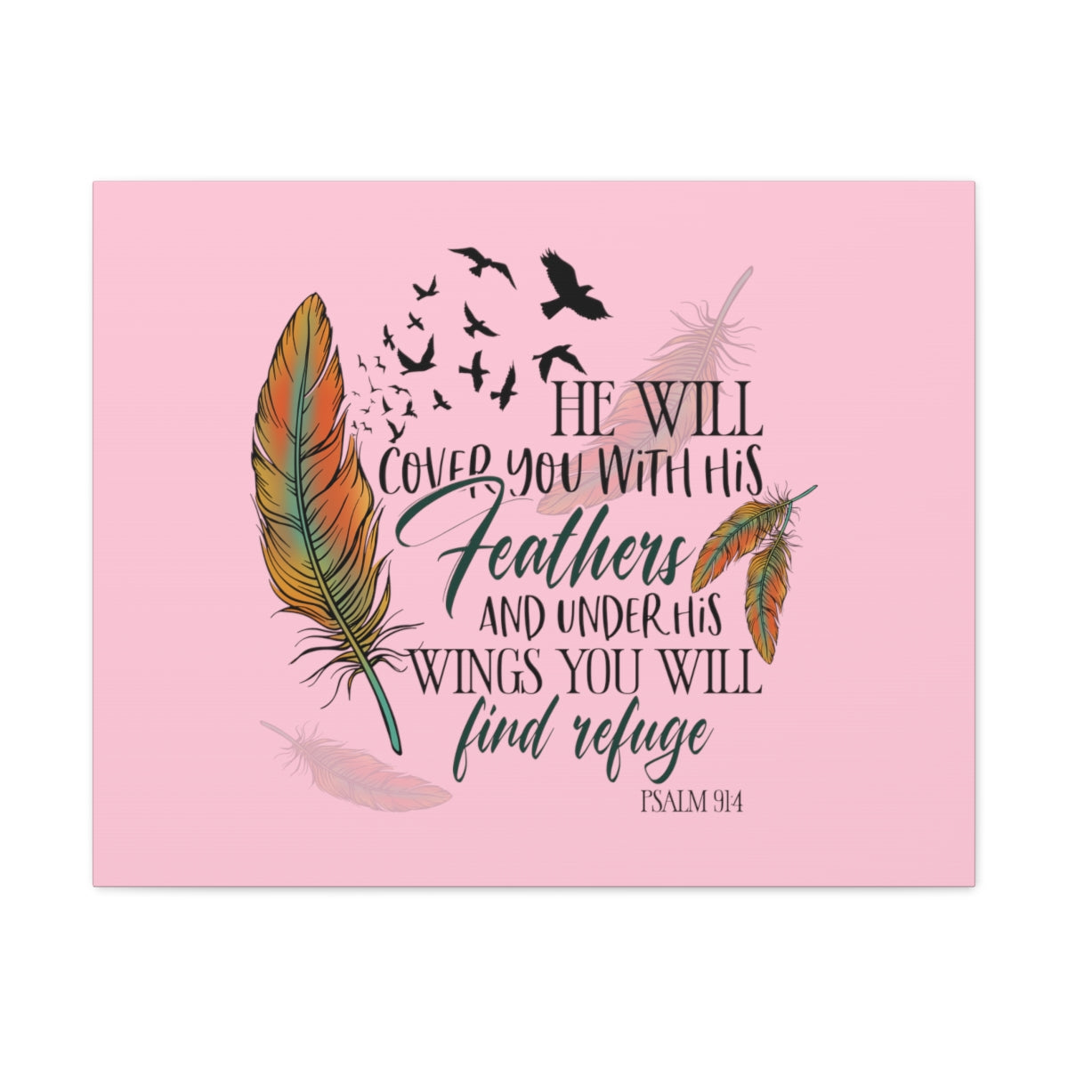 Scripture Walls Under His Wings Psalm 19:4 Christian Wall Art Bible Verse Print Ready to Hang Unframed-Express Your Love Gifts