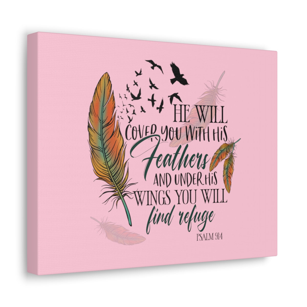 Scripture Walls Under His Wings Psalm 19:4 Christian Wall Art Bible Verse Print Ready to Hang Unframed-Express Your Love Gifts