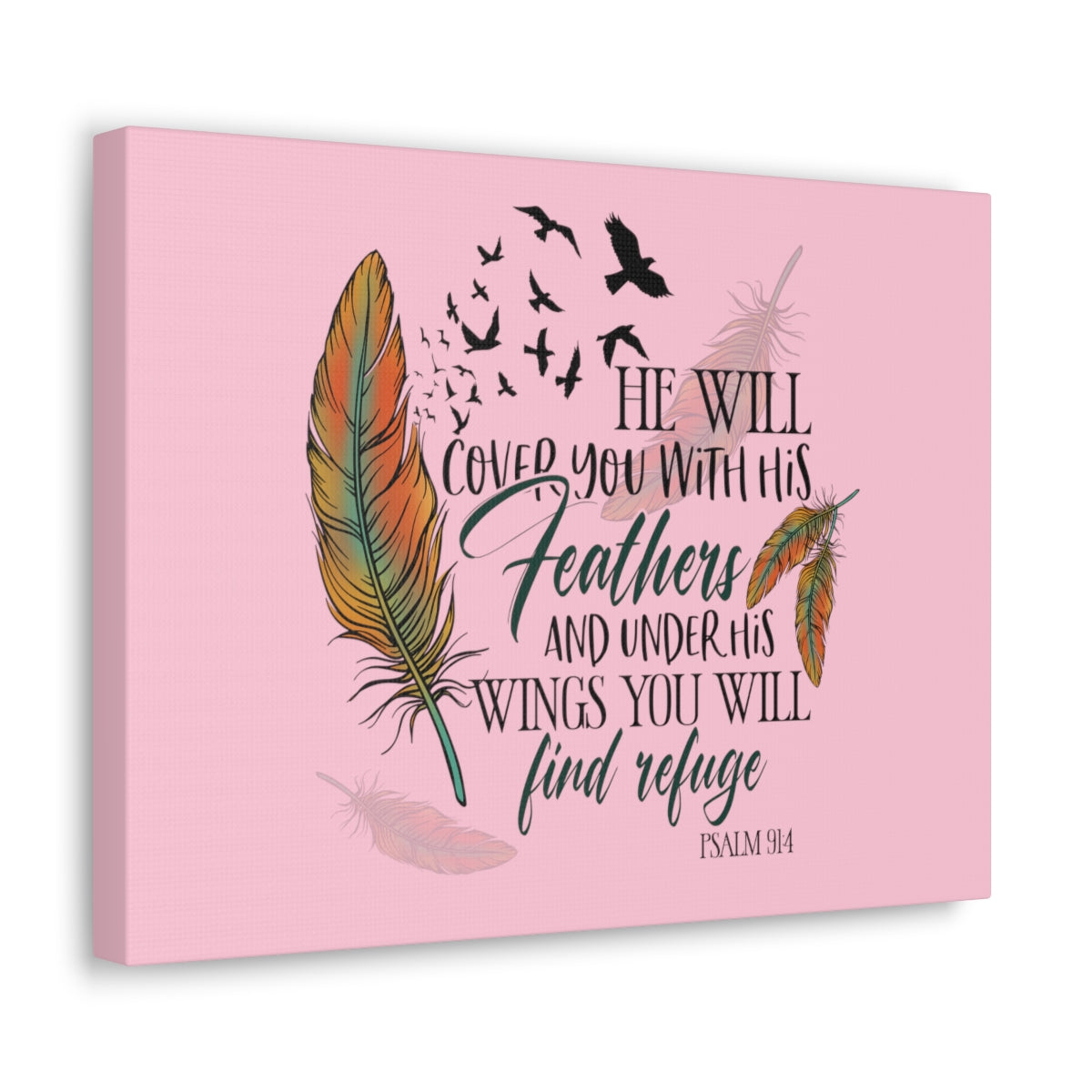 Scripture Walls Under His Wings Psalm 19:4 Christian Wall Art Bible Verse Print Ready to Hang Unframed-Express Your Love Gifts
