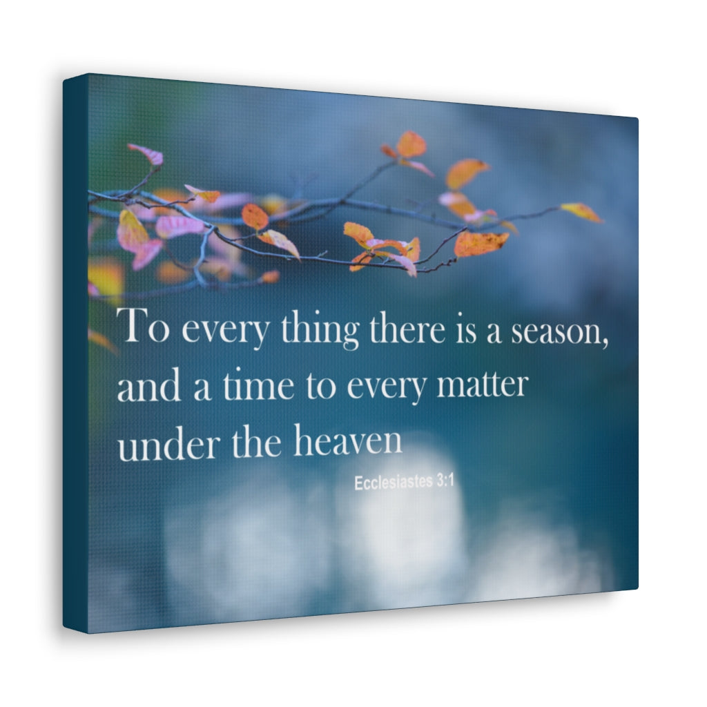 Scripture Walls Under The Heaven Ecclesiastes 3:1 Bible Verse Canvas Christian Wall Art Ready to Hang Unframed-Express Your Love Gifts