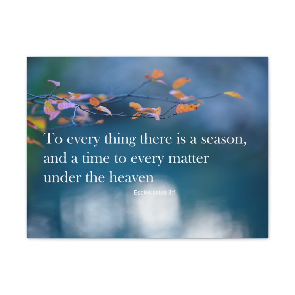 Scripture Walls Under The Heaven Ecclesiastes 3:1 Bible Verse Canvas Christian Wall Art Ready to Hang Unframed-Express Your Love Gifts