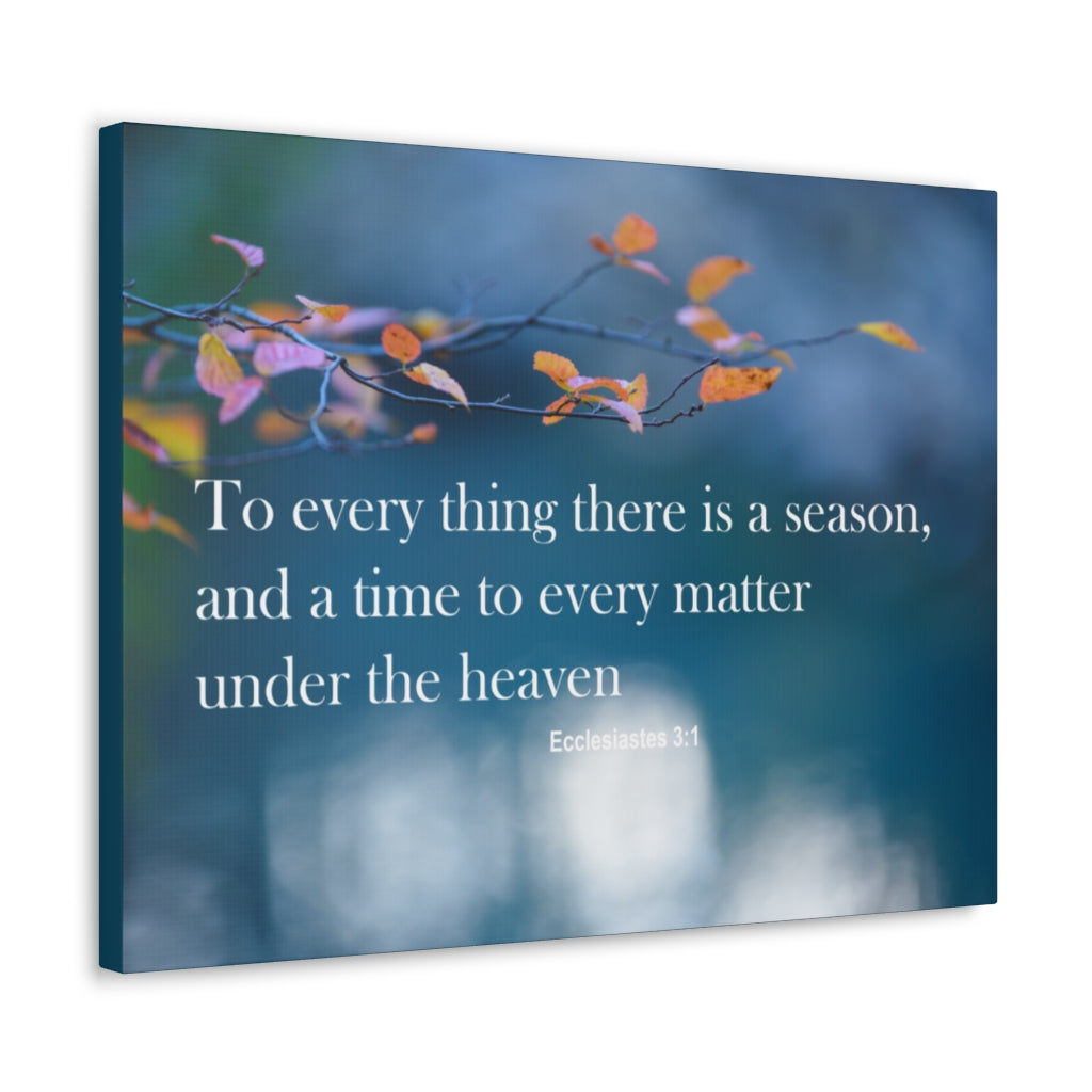 Scripture Walls Under The Heaven Ecclesiastes 3:1 Bible Verse Canvas Christian Wall Art Ready to Hang Unframed-Express Your Love Gifts