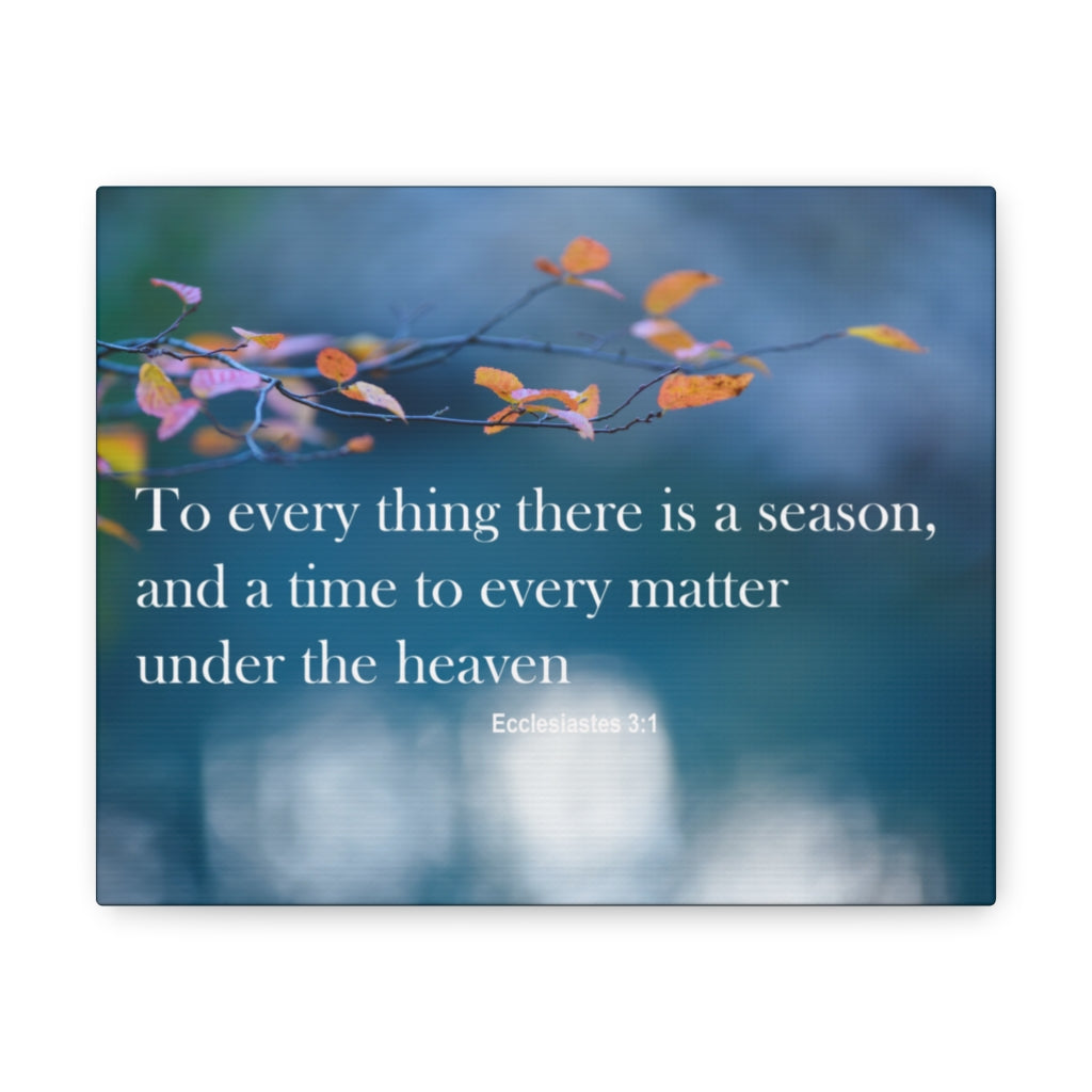 Scripture Walls Under The Heaven Ecclesiastes 3:1 Bible Verse Canvas Christian Wall Art Ready to Hang Unframed-Express Your Love Gifts