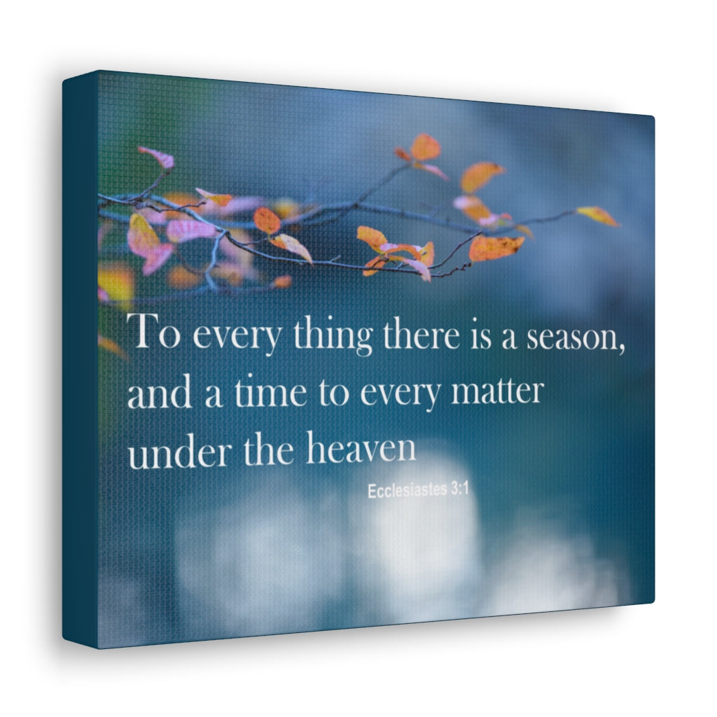 Scripture Walls Under The Heaven Ecclesiastes 3:1 Bible Verse Canvas Christian Wall Art Ready to Hang Unframed-Express Your Love Gifts