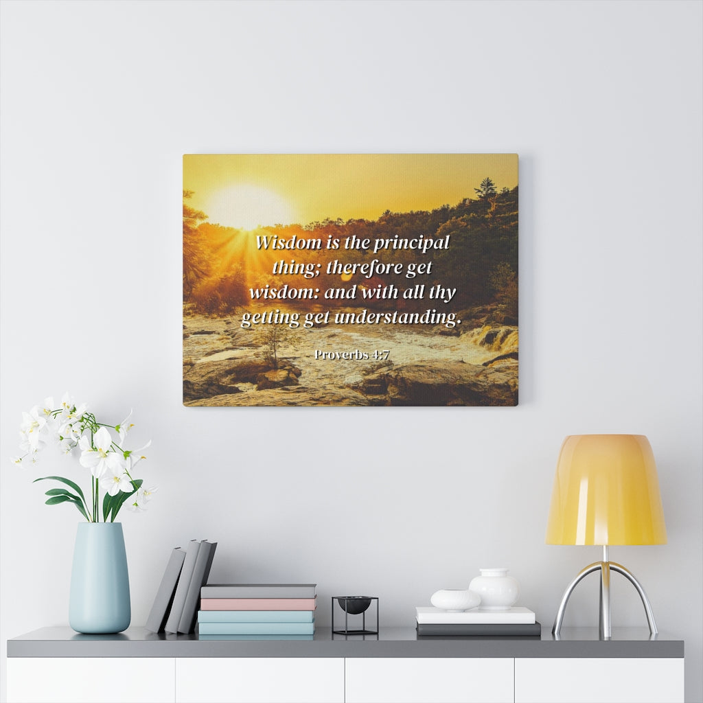 Scripture Walls Understanding Proverbs 4:7 Bible Verse Canvas Christian Wall Art Ready to Hang Unframed-Express Your Love Gifts