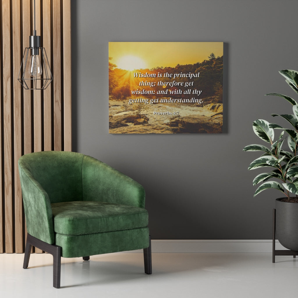 Scripture Walls Understanding Proverbs 4:7 Bible Verse Canvas Christian Wall Art Ready to Hang Unframed-Express Your Love Gifts