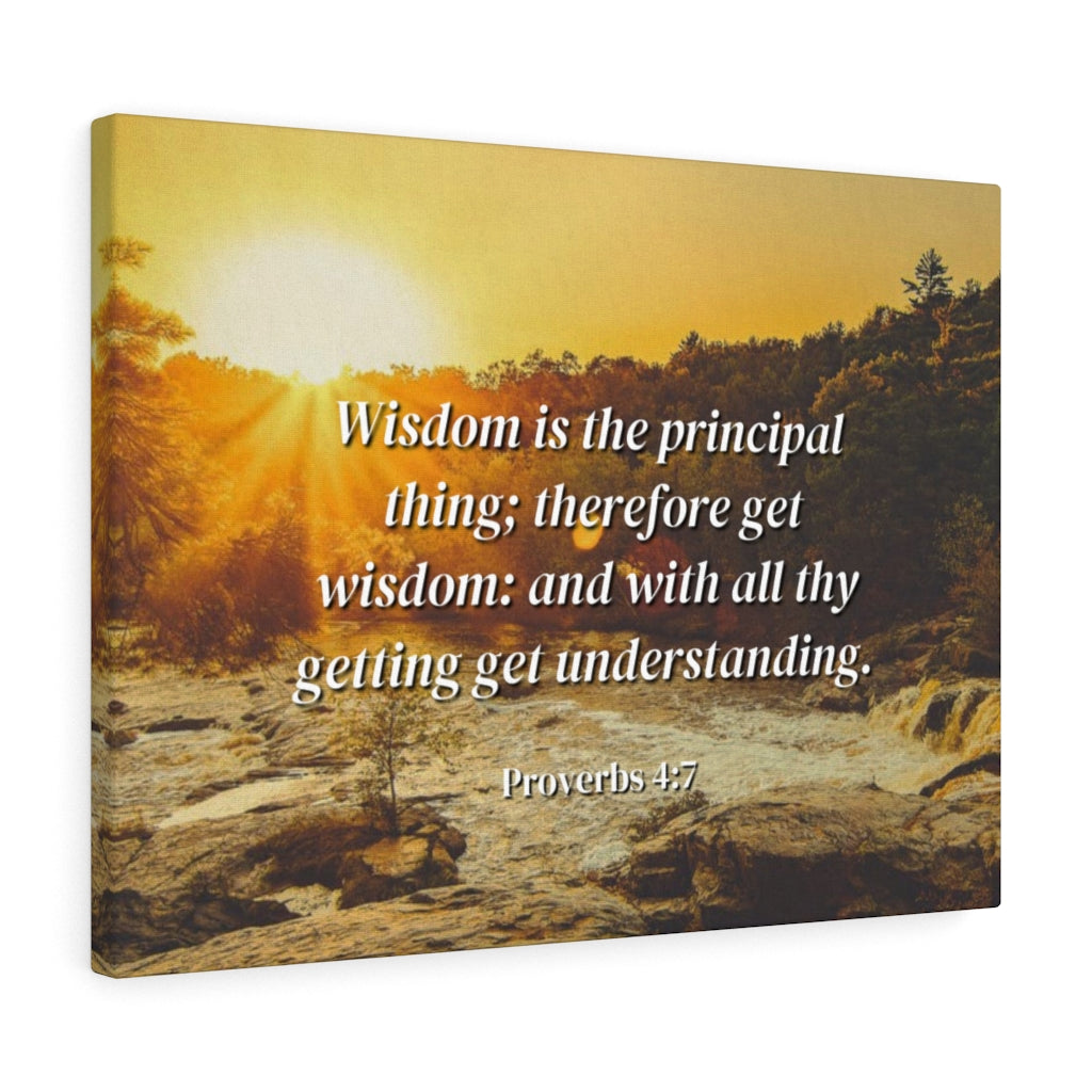 Scripture Walls Understanding Proverbs 4:7 Bible Verse Canvas Christian Wall Art Ready to Hang Unframed-Express Your Love Gifts