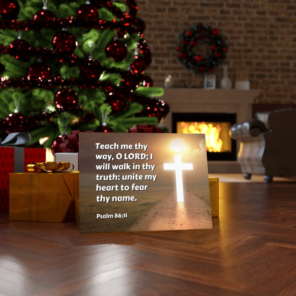 Scripture Walls Unite My Heart Psalm 86:11 Bible Verse Canvas Christian Wall Art Ready to Hang Unframed-Express Your Love Gifts