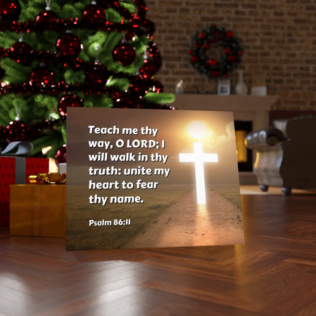 Scripture Walls Unite My Heart Psalm 86:11 Bible Verse Canvas Christian Wall Art Ready to Hang Unframed-Express Your Love Gifts