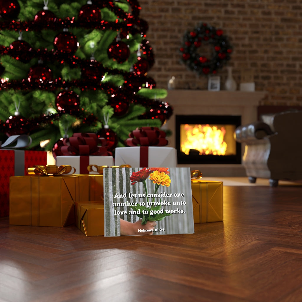 Scripture Walls Unto Love Hebrews 10:24 Bible Verse Canvas Christian Wall Art Ready to Hang Unframed-Express Your Love Gifts