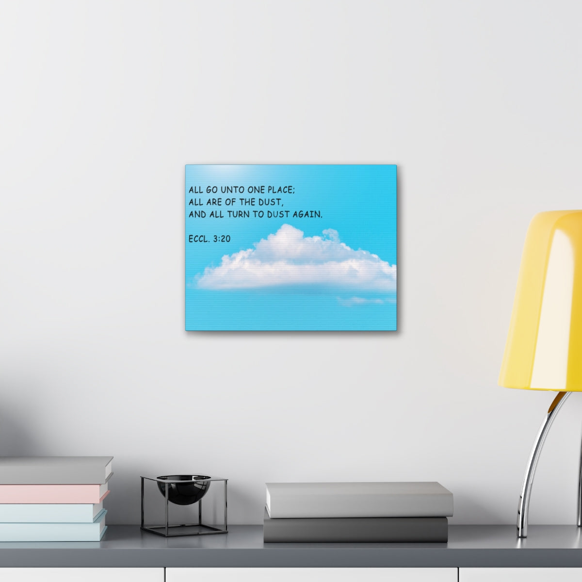 Scripture Walls Unto One Place Ecclesiastes 3:20 Bible Verse Canvas Christian Wall Art Bible Verse Print Ready To Hang Unframed-Express Your Love Gifts