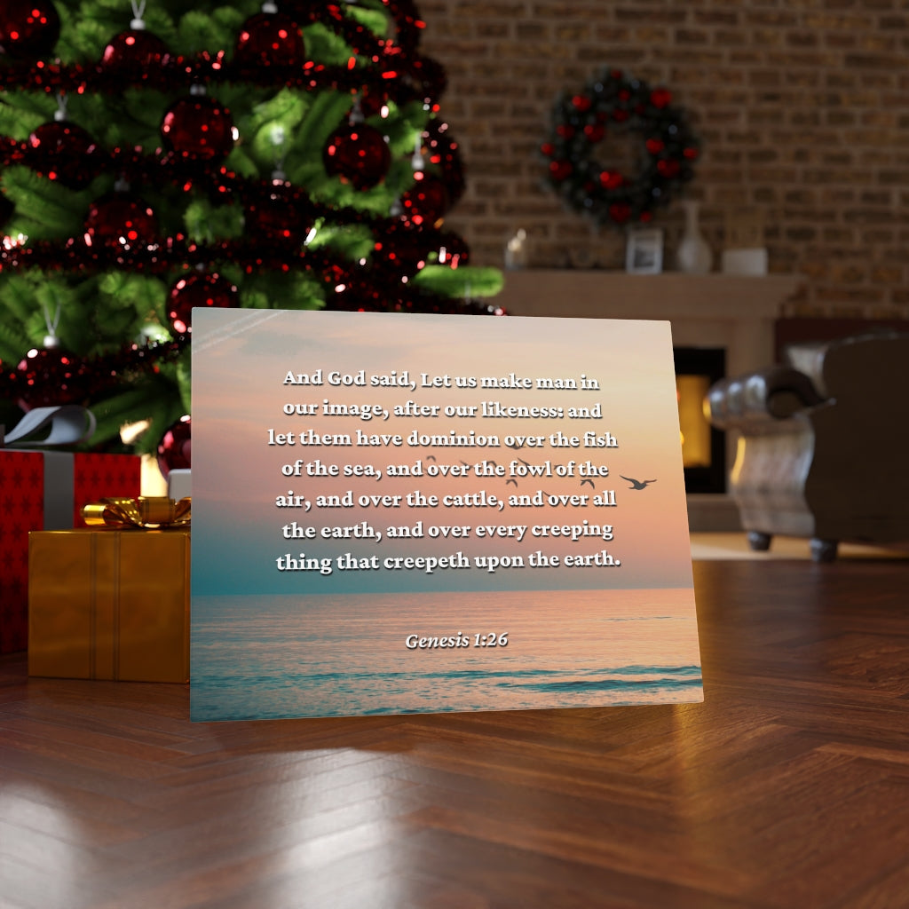 Scripture Walls Upon The Earth Genesis 1:26 Bible Verse Canvas Christian Wall Art Ready to Hang Unframed-Express Your Love Gifts