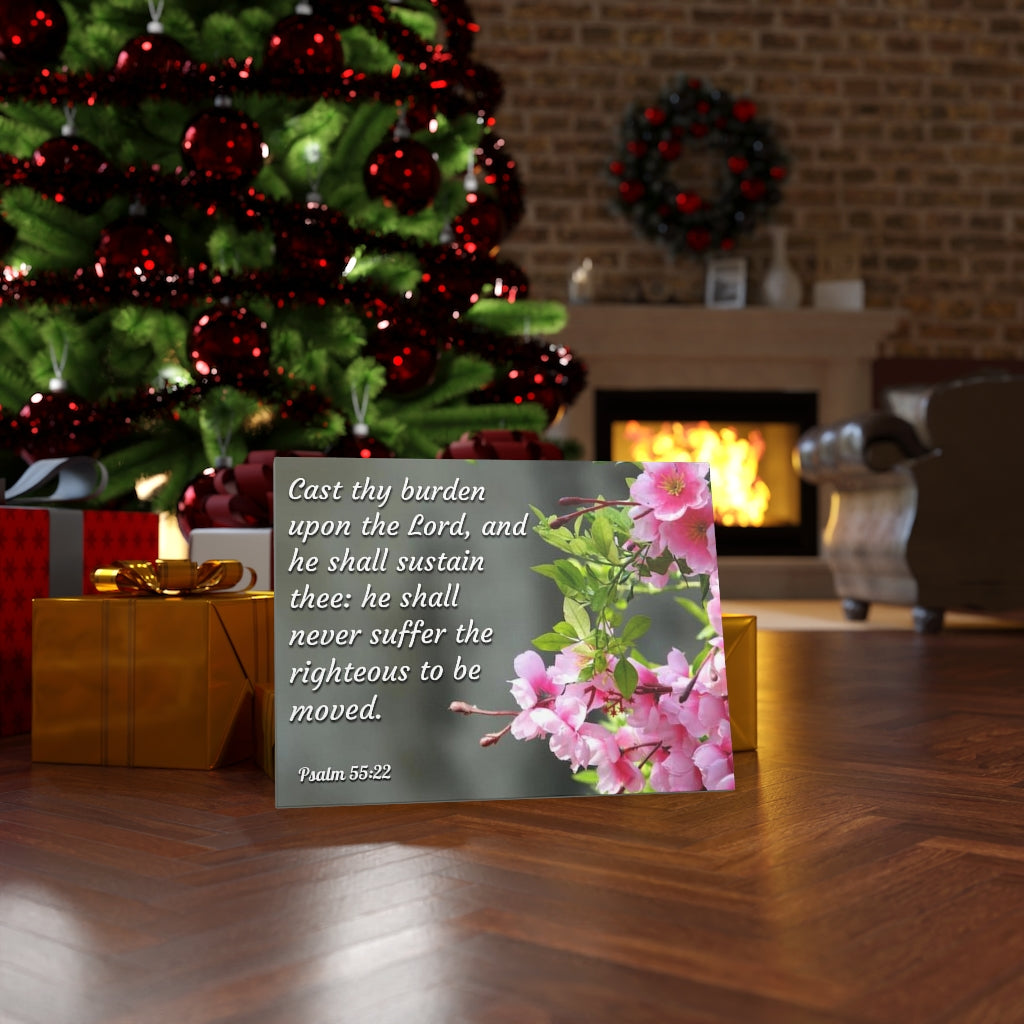 Scripture Walls Upon The Lord Psalm 55:22 Bible Verse Canvas Christian Wall Art Ready to Hang Unframed-Express Your Love Gifts