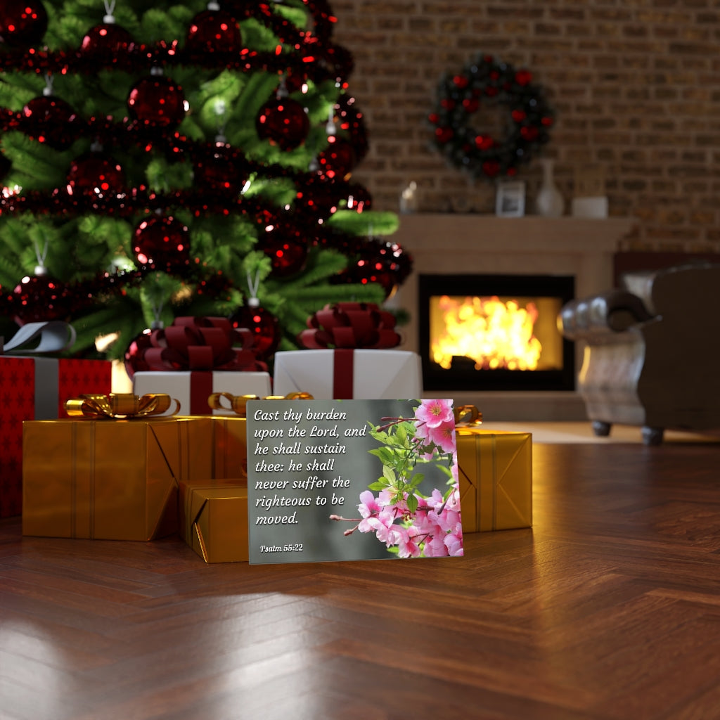 Scripture Walls Upon The Lord Psalm 55:22 Bible Verse Canvas Christian Wall Art Ready to Hang Unframed-Express Your Love Gifts