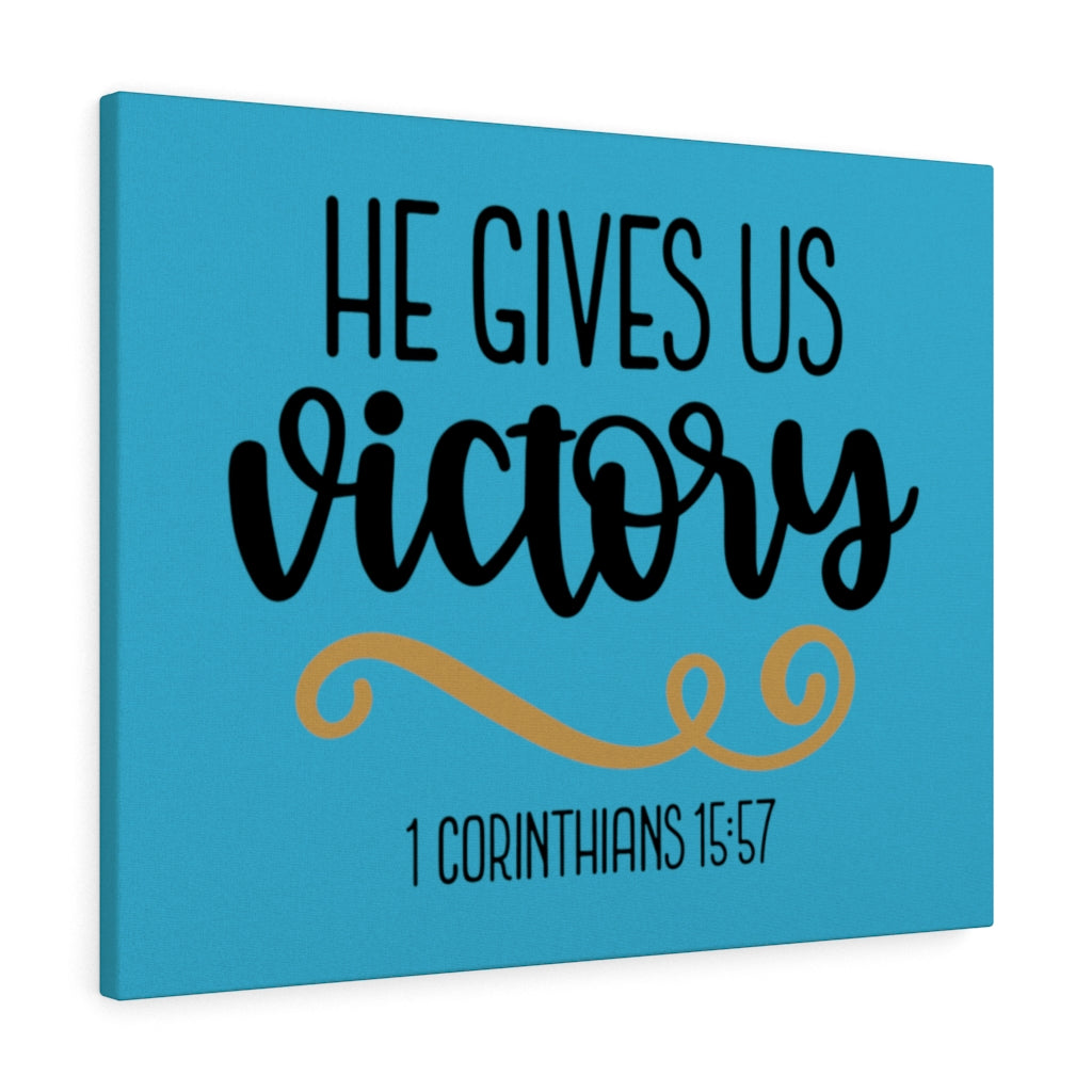Scripture Walls Victory 1 Corinthians 15:57 Bible Verse Canvas Christian Wall Art Ready to Hang Unframed-Express Your Love Gifts