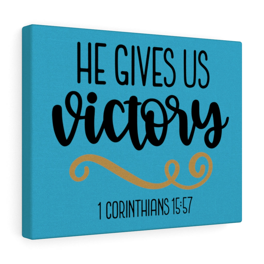 Scripture Walls Victory 1 Corinthians 15:57 Bible Verse Canvas Christian Wall Art Ready to Hang Unframed-Express Your Love Gifts