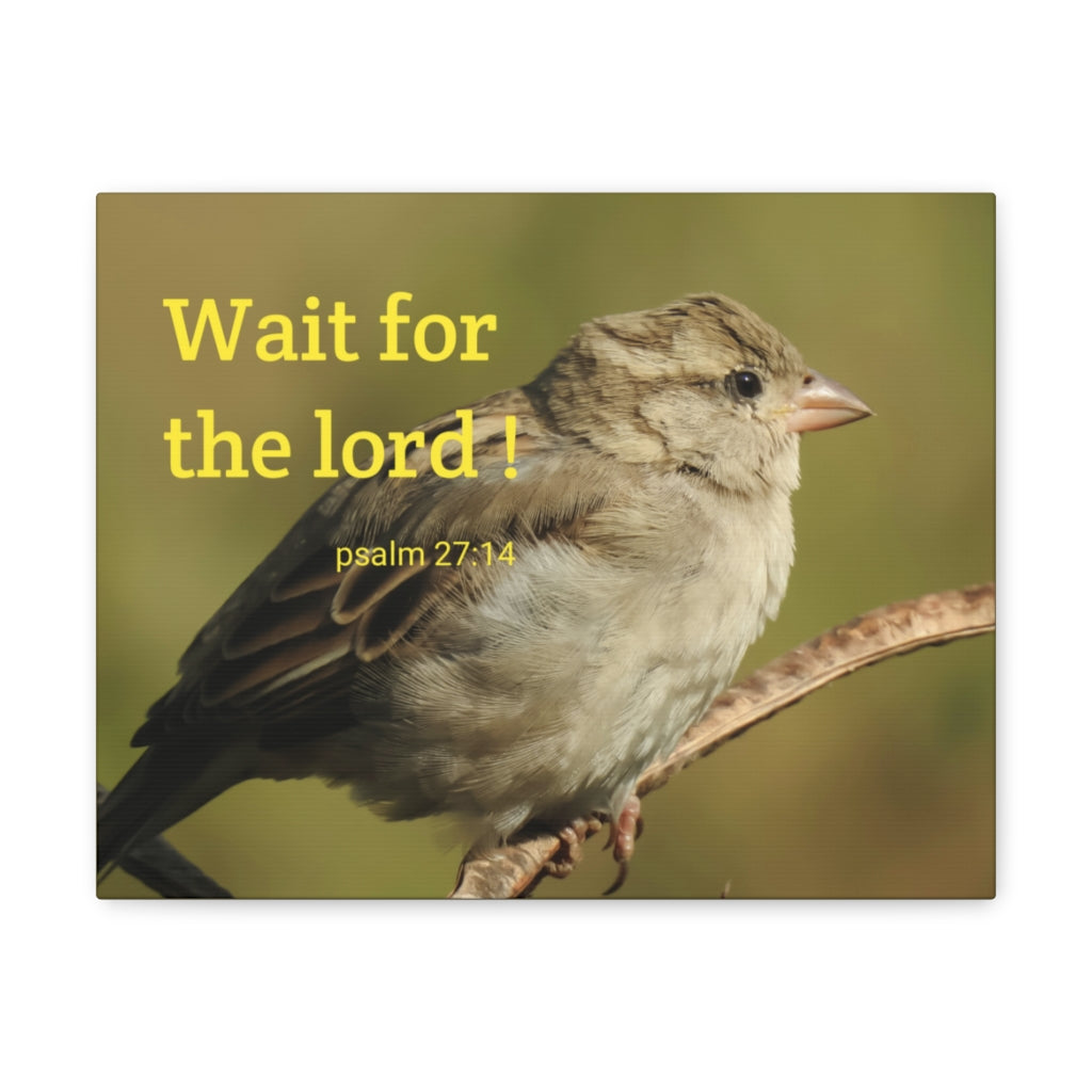 Scripture Walls Wait For The Lord Psalm 27:14 Bible Verse Canvas Christian Wall Art Ready to Hang Unframed-Express Your Love Gifts