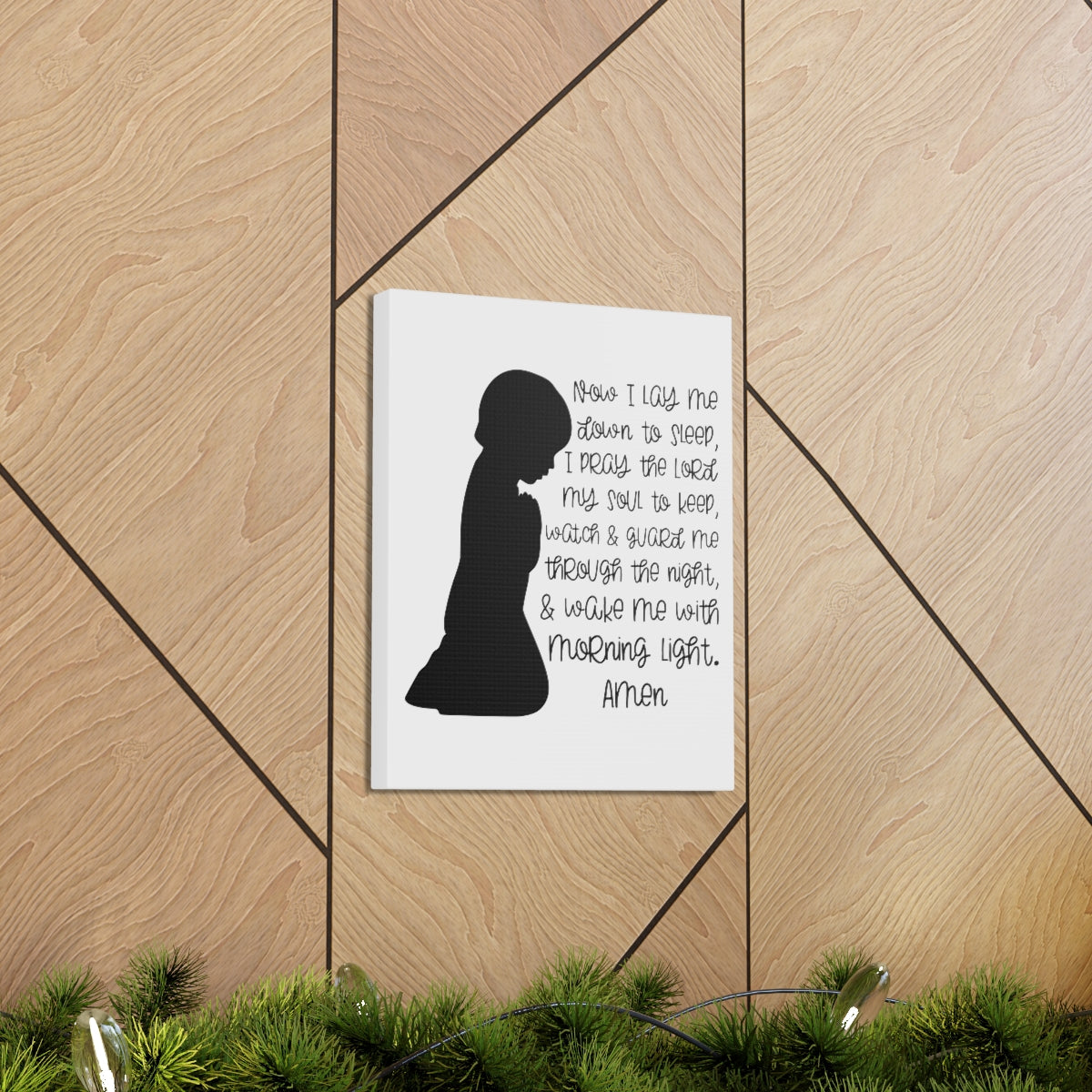 Scripture Walls Wake Me With Morning Psalms 4:8 Christian Wall Art Print Ready to Hang Unframed-Express Your Love Gifts