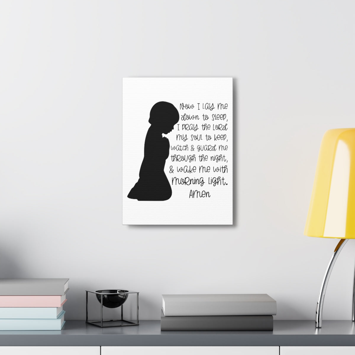 Scripture Walls Wake Me With Morning Psalms 4:8 Christian Wall Art Print Ready to Hang Unframed-Express Your Love Gifts