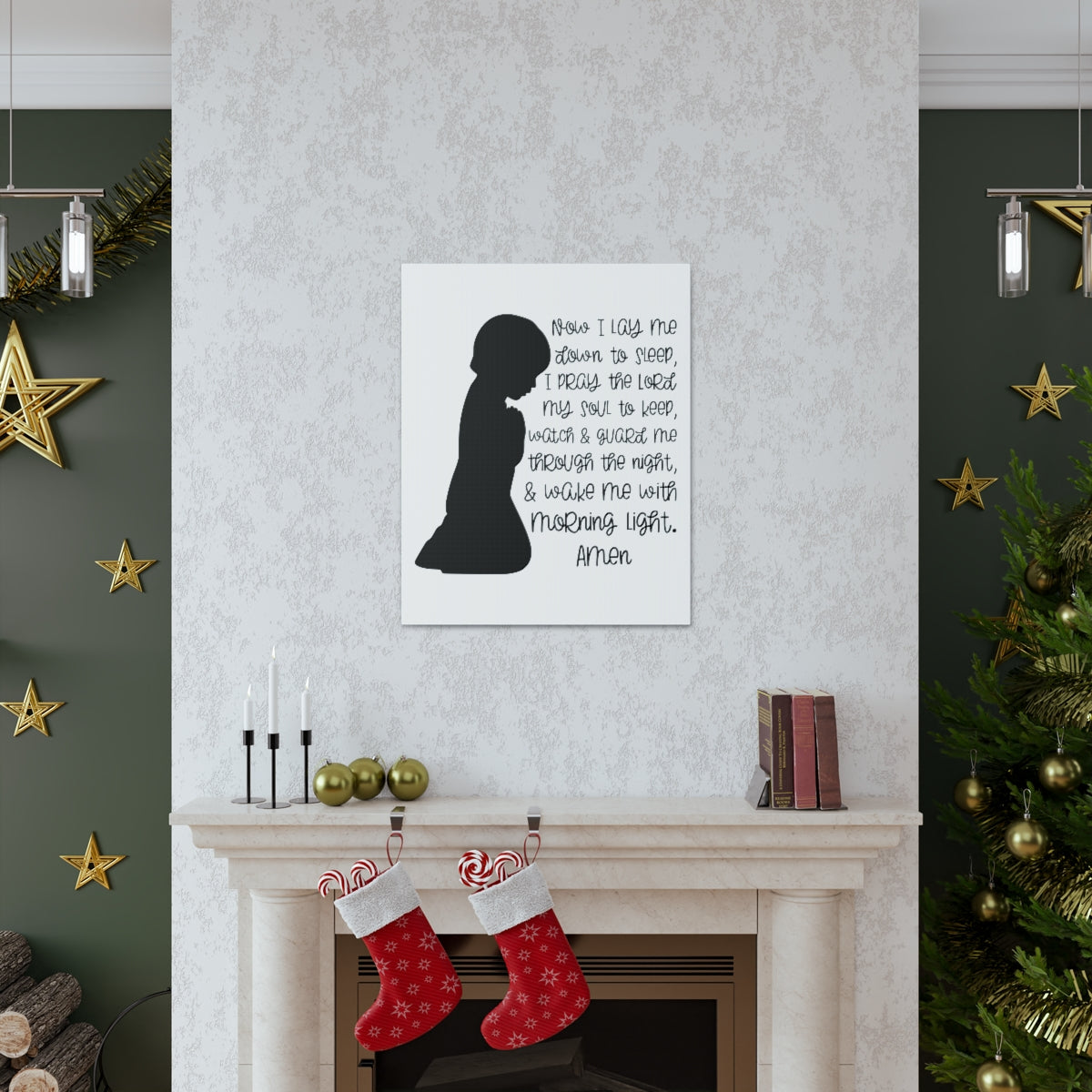 Scripture Walls Wake Me With Morning Psalms 4:8 Christian Wall Art Print Ready to Hang Unframed-Express Your Love Gifts