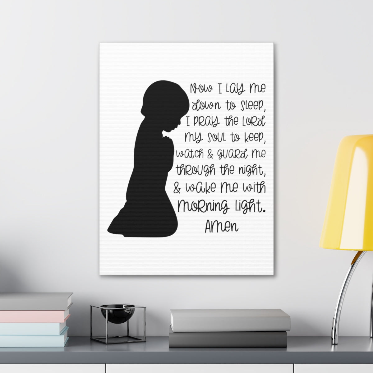 Scripture Walls Wake Me With Morning Psalms 4:8 Christian Wall Art Print Ready to Hang Unframed-Express Your Love Gifts