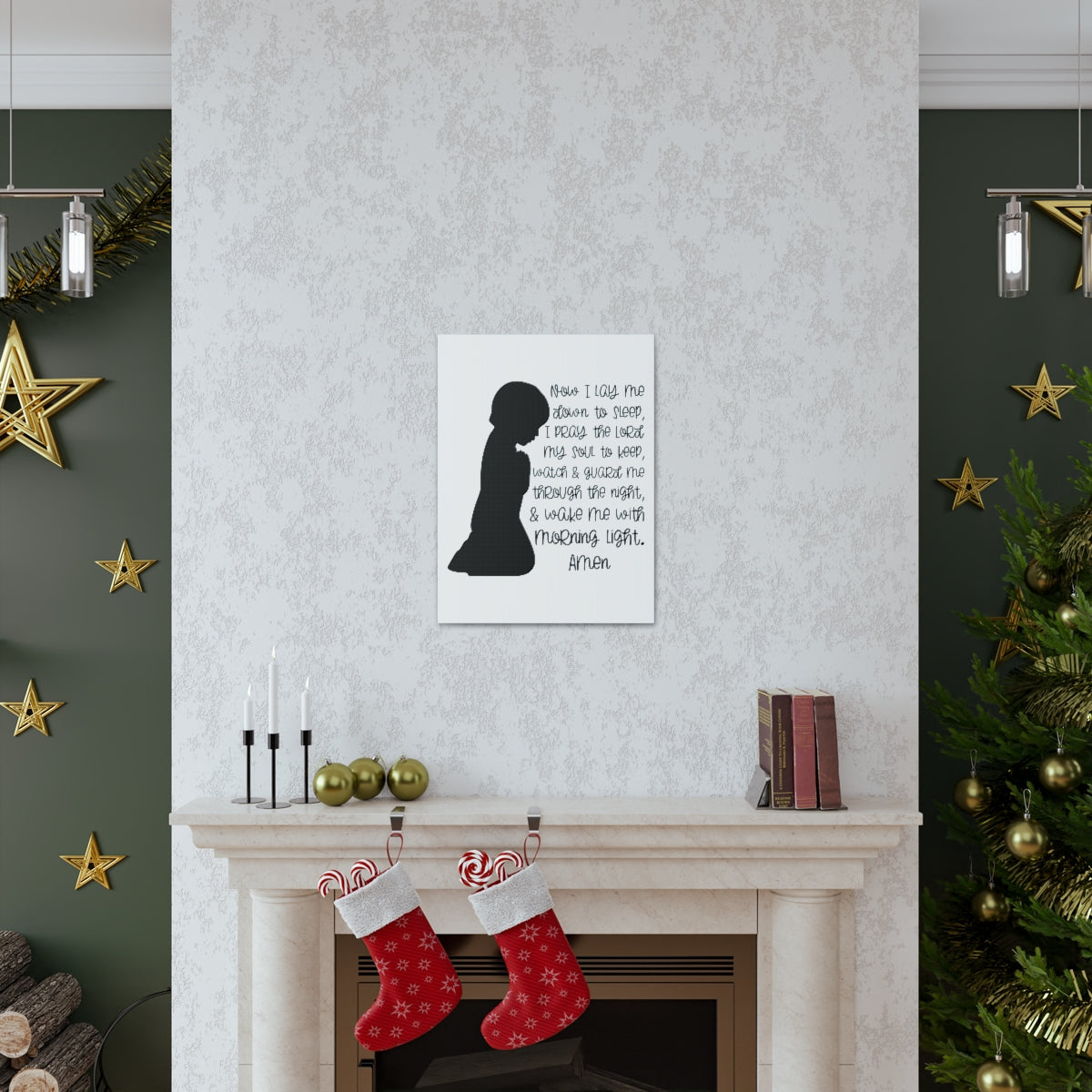 Scripture Walls Wake Me With Morning Psalms 4:8 Christian Wall Art Print Ready to Hang Unframed-Express Your Love Gifts