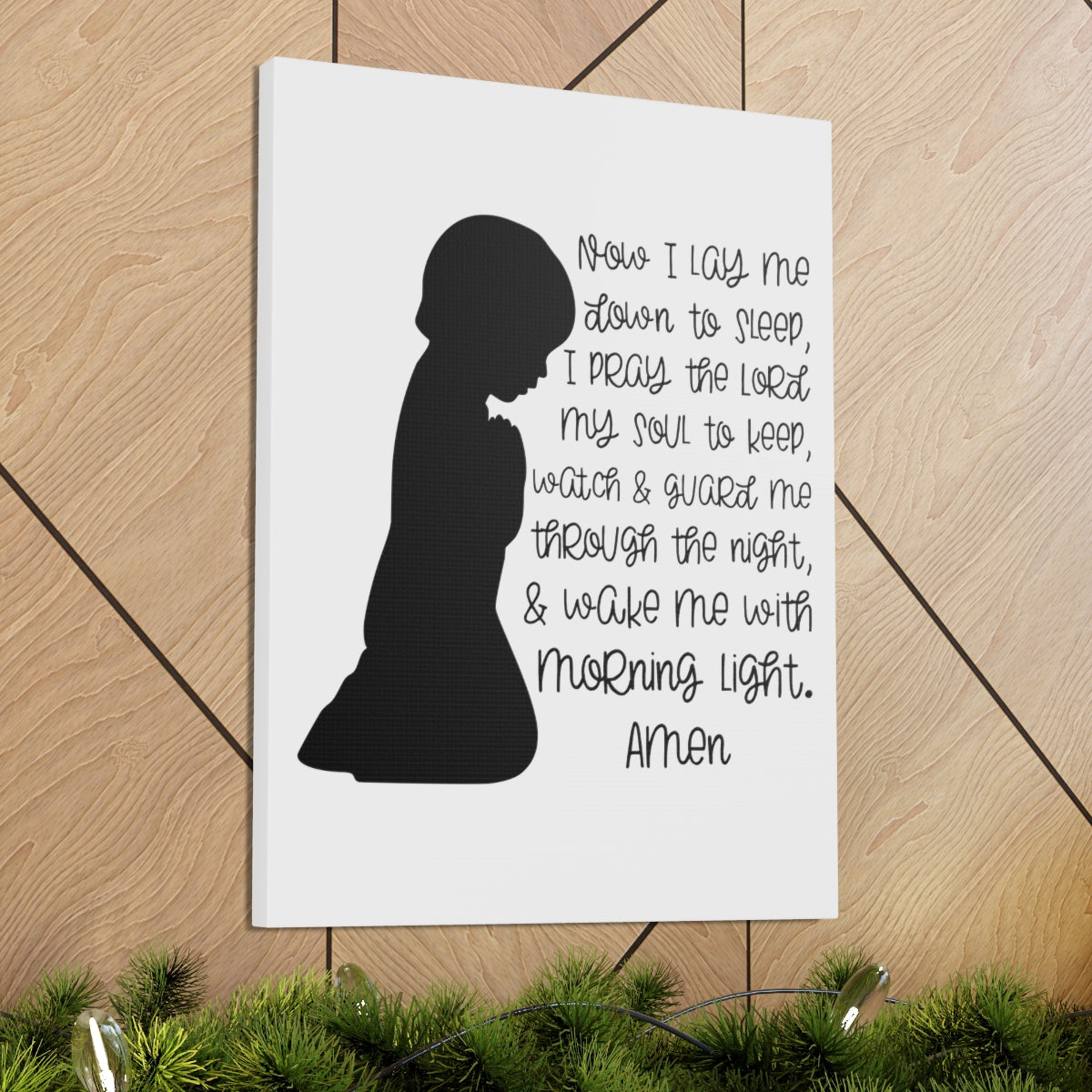 Scripture Walls Wake Me With Morning Psalms 4:8 Christian Wall Art Print Ready to Hang Unframed-Express Your Love Gifts