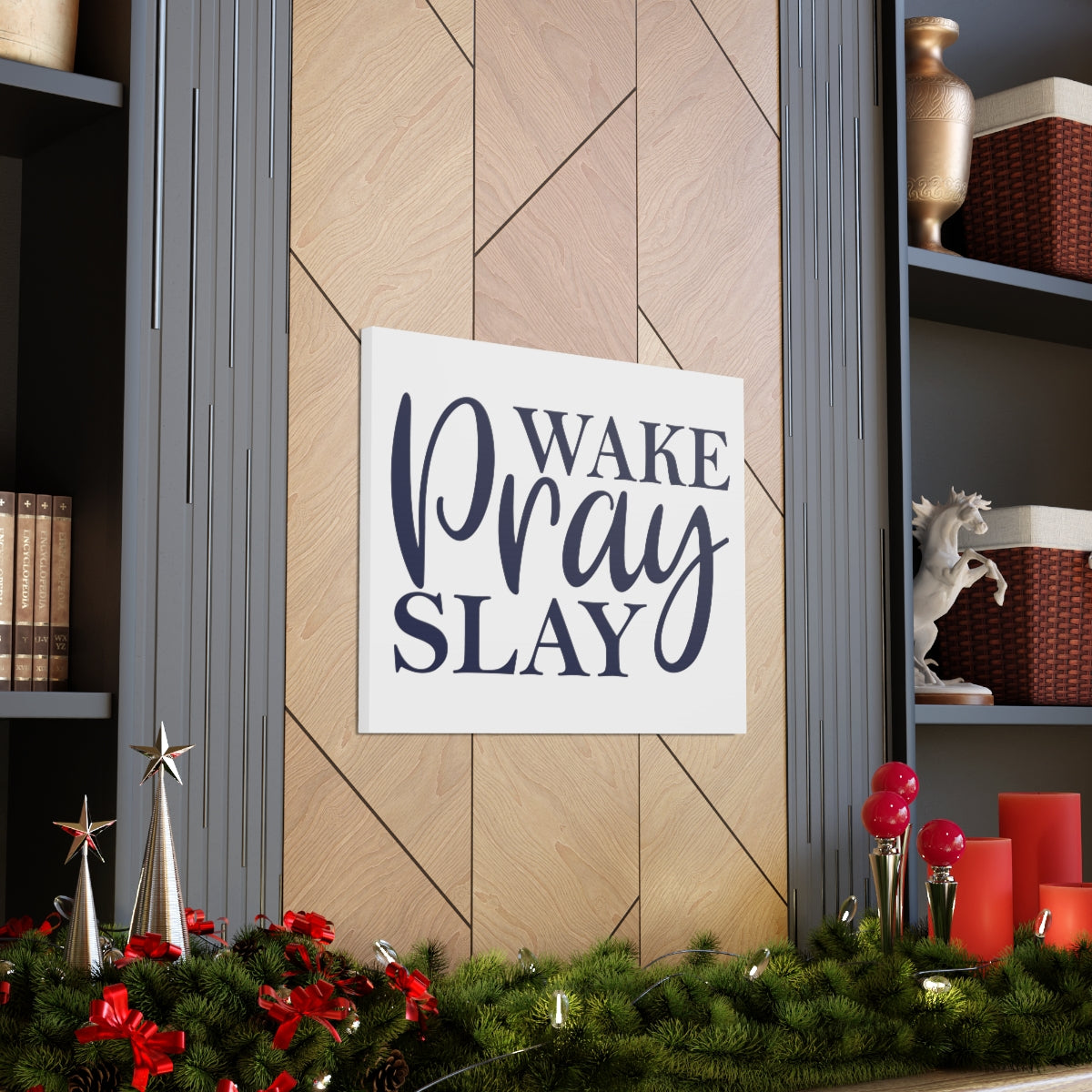 Scripture Walls Wake Pray Slay 2 Timothy 1:3 Christian Wall Art Print Ready to Hang Unframed-Express Your Love Gifts