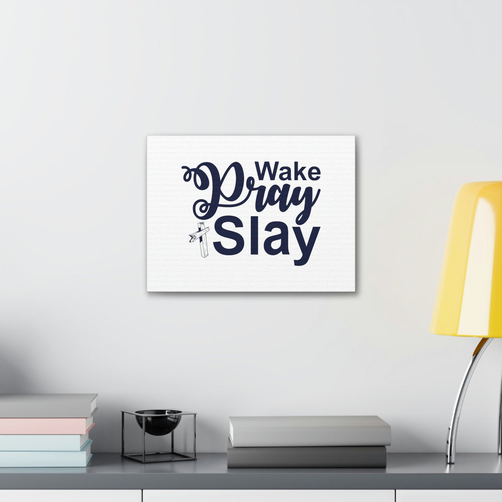 Scripture Walls Wake, Pray, Slay Ephesians 2:10 Christian Wall Art Bible Verse Print Ready to Hang Unframed-Express Your Love Gifts