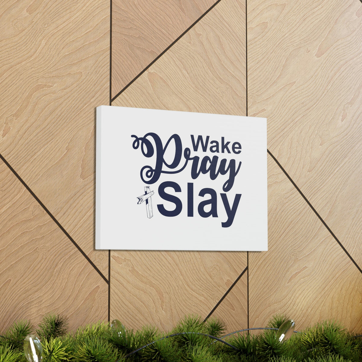 Scripture Walls Wake, Pray, Slay Ephesians 2:10 Christian Wall Art Bible Verse Print Ready to Hang Unframed-Express Your Love Gifts