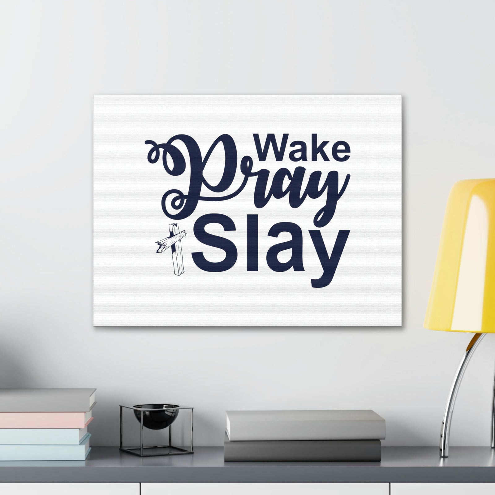 Scripture Walls Wake, Pray, Slay Ephesians 2:10 Christian Wall Art Bible Verse Print Ready to Hang Unframed-Express Your Love Gifts