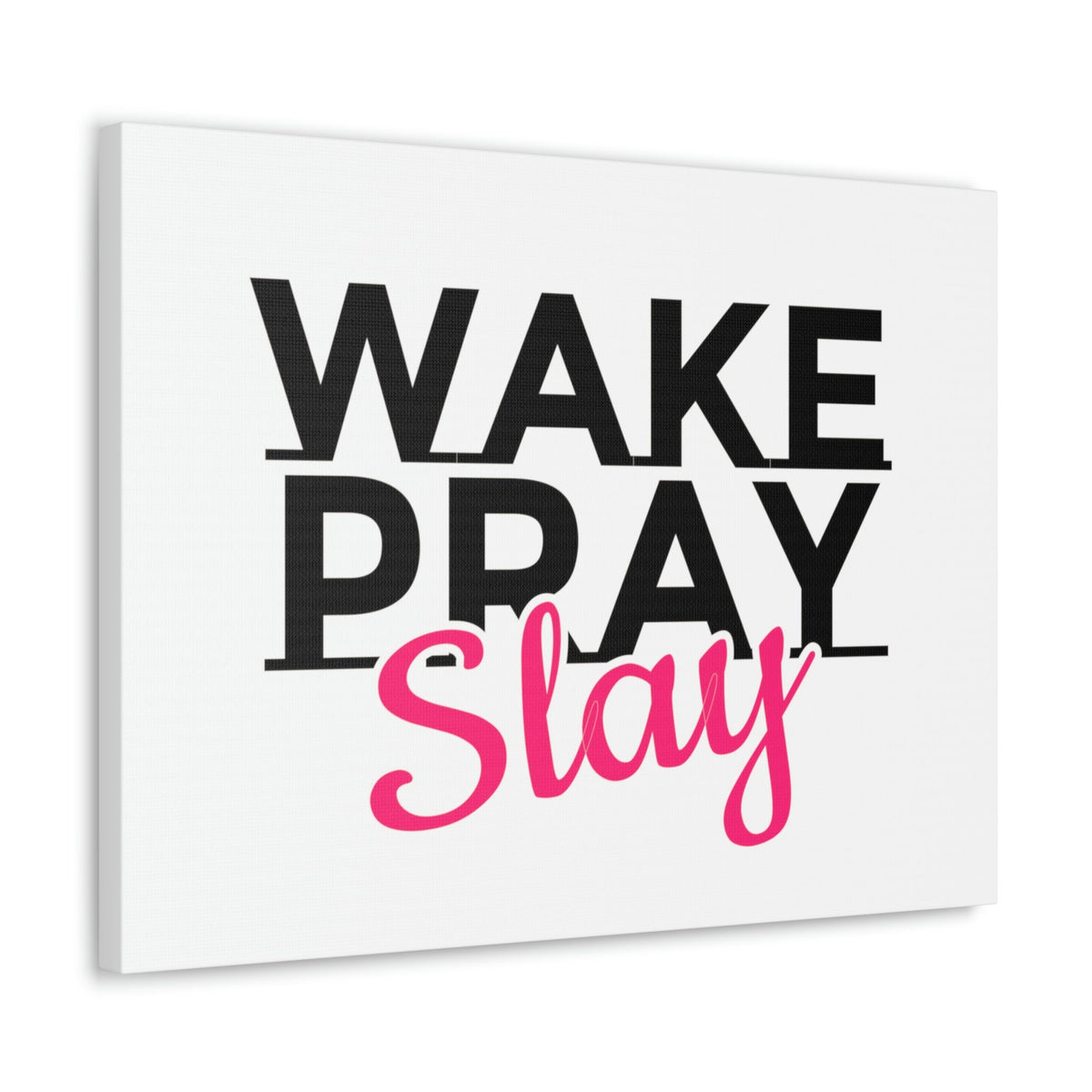 Scripture Walls Wake Pray Slay Psalm 143:8 Christian Wall Art Print Ready to Hang Unframed-Express Your Love Gifts