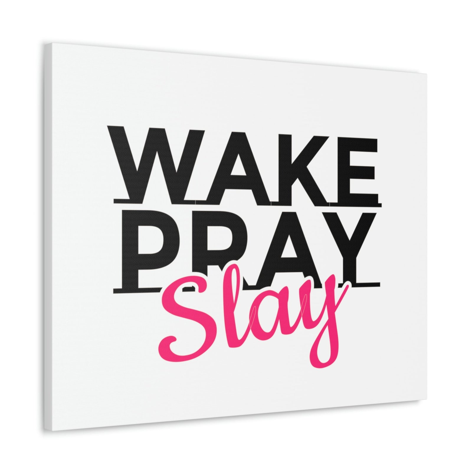 Scripture Walls Wake Pray Slay Psalm 143:8 Christian Wall Art Print Ready to Hang Unframed-Express Your Love Gifts