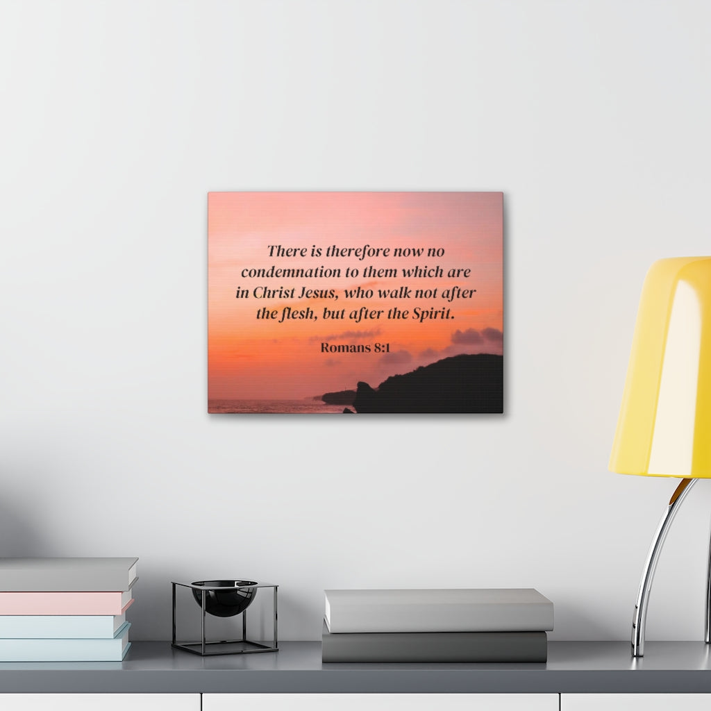 Scripture Walls Walk After The Spirit Romans 8:1 Bible Verse Canvas Christian Wall Art Ready to Hang Unframed-Express Your Love Gifts