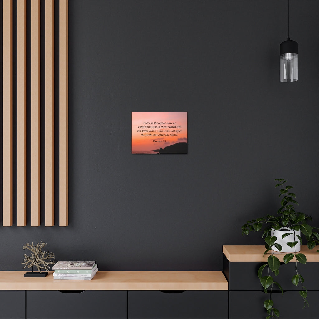 Scripture Walls Walk After The Spirit Romans 8:1 Bible Verse Canvas Christian Wall Art Ready to Hang Unframed-Express Your Love Gifts