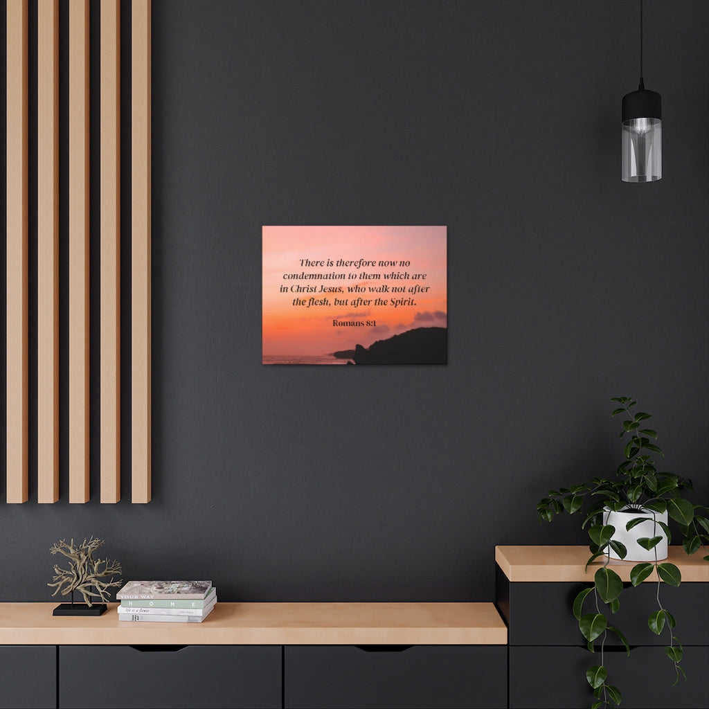 Scripture Walls Walk After The Spirit Romans 8:1 Bible Verse Canvas Christian Wall Art Ready to Hang Unframed-Express Your Love Gifts