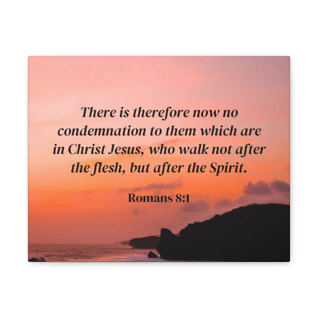 Scripture Walls Walk After The Spirit Romans 8:1 Bible Verse Canvas Christian Wall Art Ready to Hang Unframed-Express Your Love Gifts
