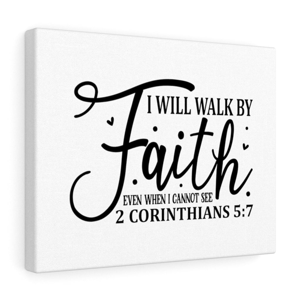 Scripture Walls Walk By 2 Corinthians 5:7 Bible Verse Canvas Christian Wall Art Ready to Hang Unframed-Express Your Love Gifts
