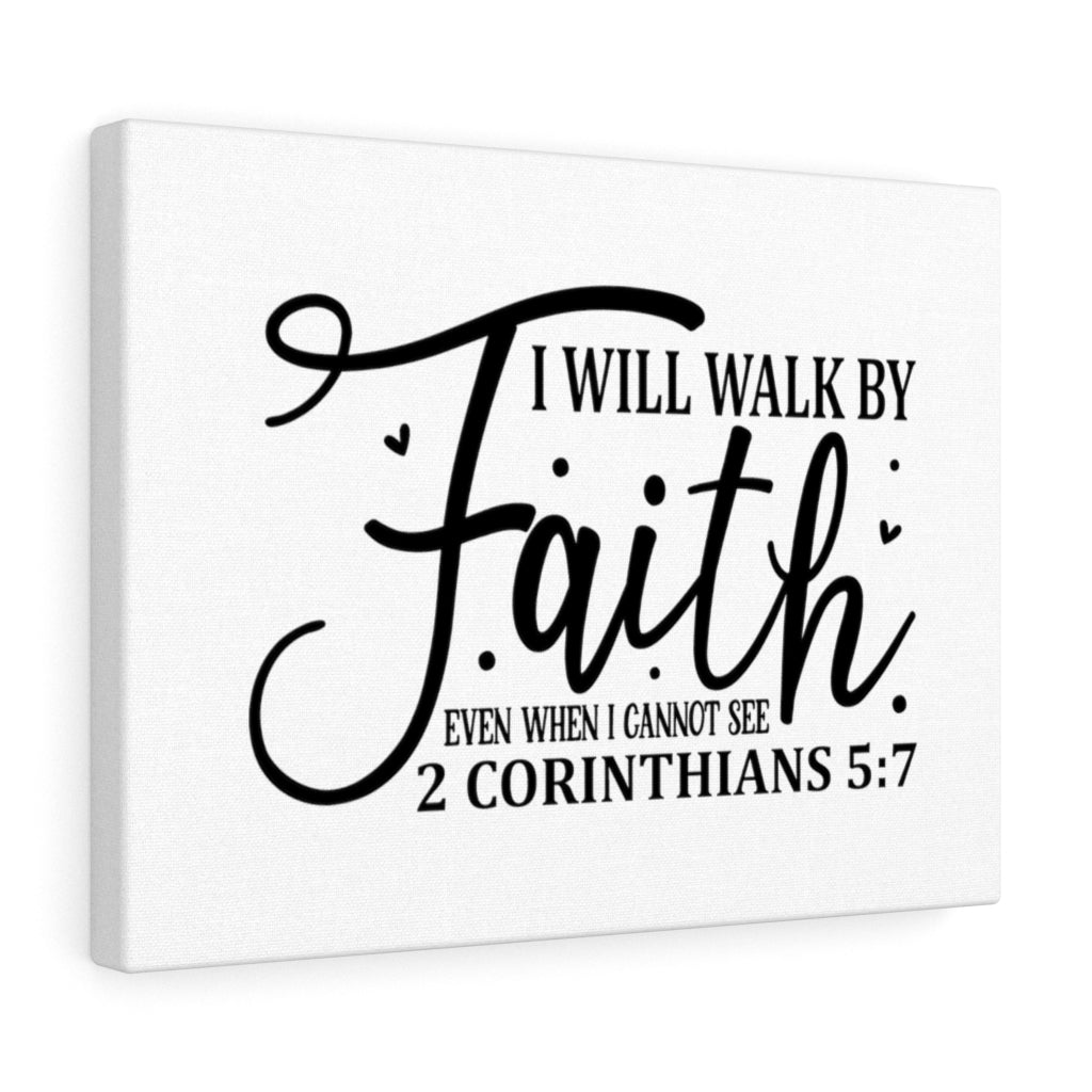 Scripture Walls Walk By 2 Corinthians 5:7 Bible Verse Canvas Christian Wall Art Ready to Hang Unframed-Express Your Love Gifts