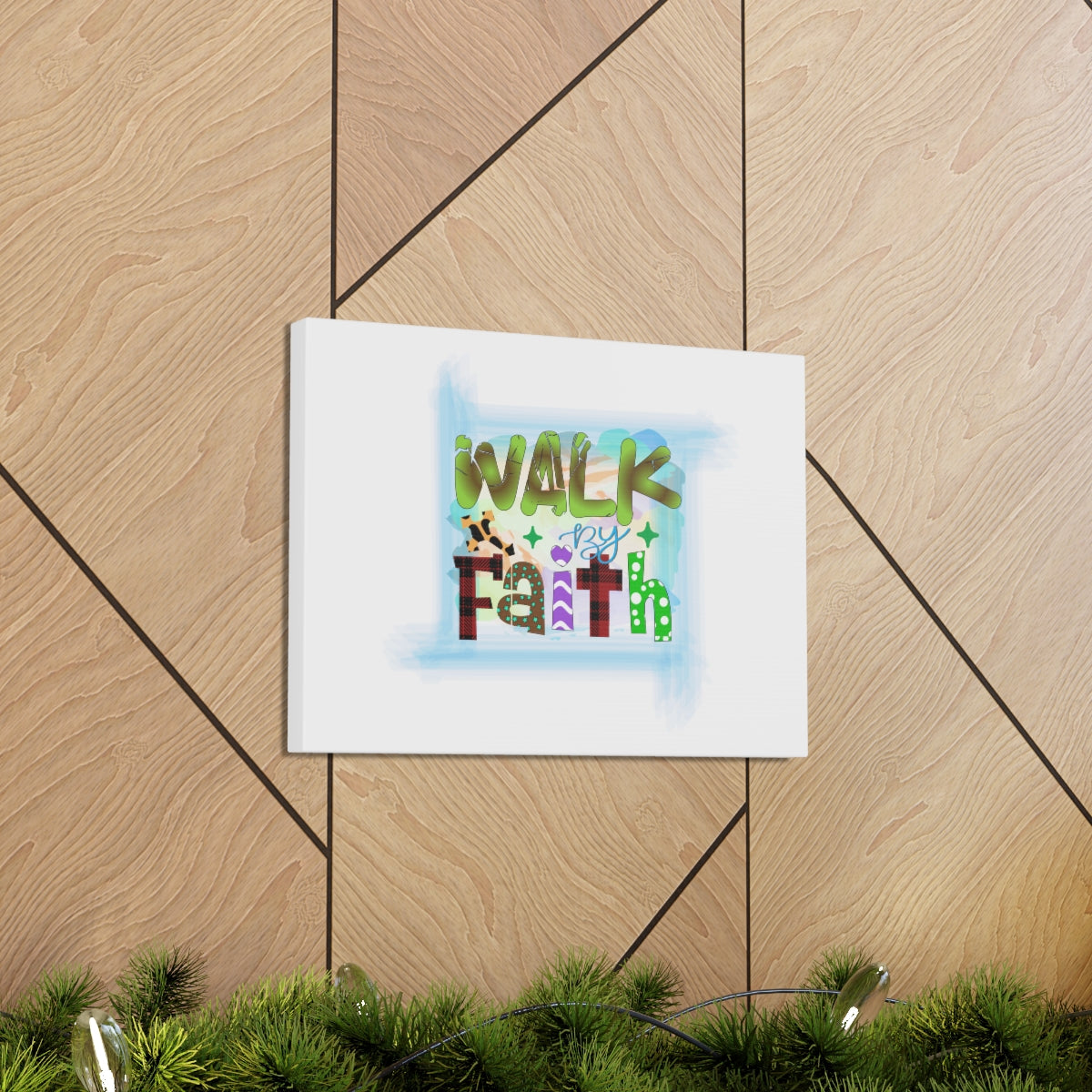 Scripture Walls Walk By Faith 1 John 5:4 Christian Wall Art Bible Verse Print Ready to Hang Unframed-Express Your Love Gifts